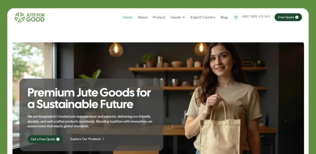 Jute For Good manufacturer company