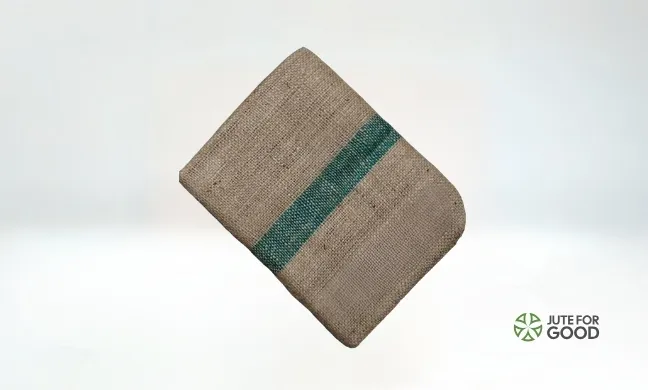 Durable Light Cees jute bag folded with stripe