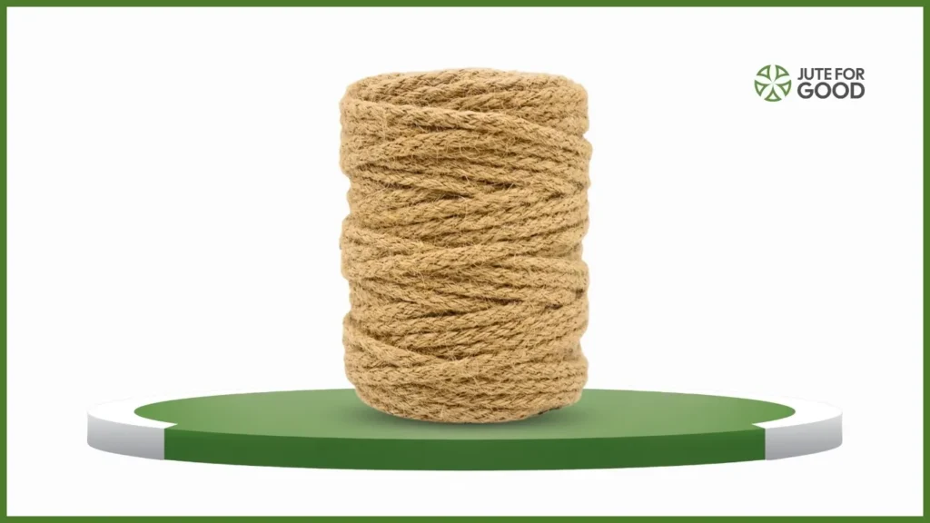Natural jute rope spool
