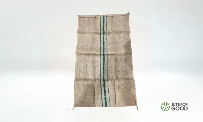 one stripe jute bag