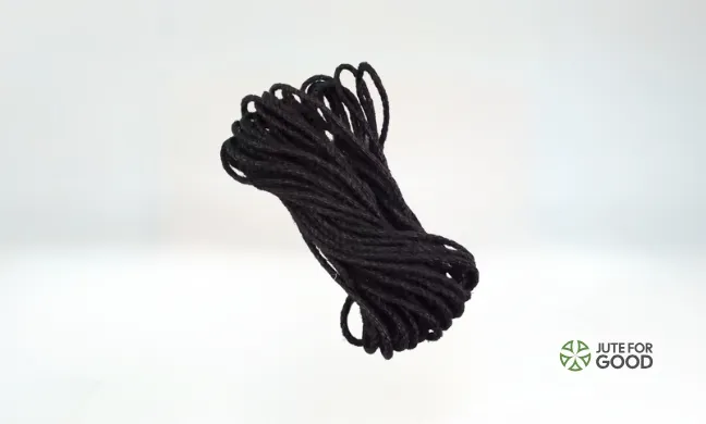 black colored jute rope