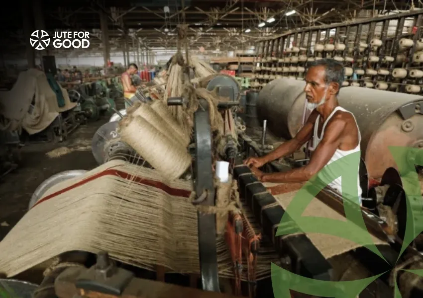 old man working on jute manufactureing factory