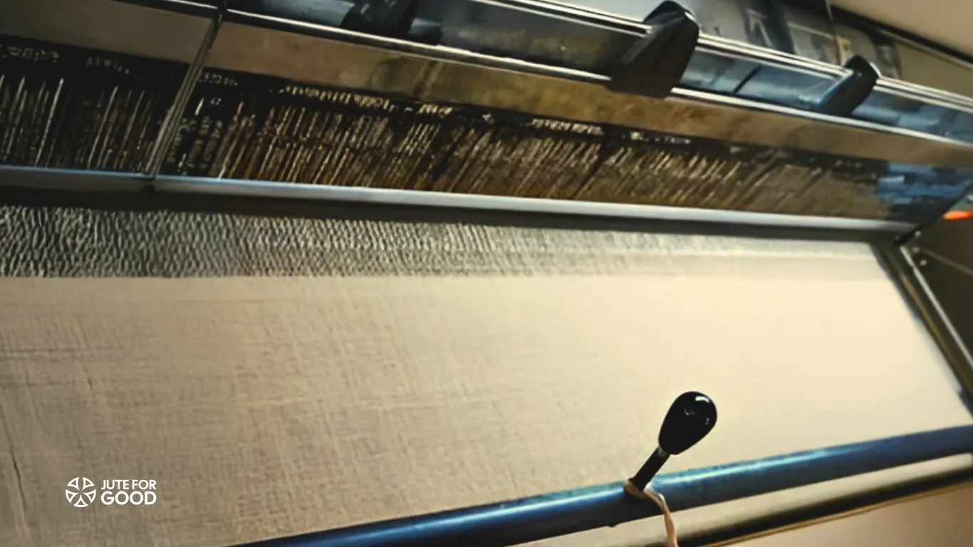 weaving yarn into fabric
